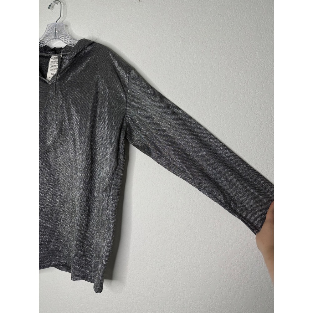 Alexanders Costumes Silver Metallic Hoodie Chain Mail Mens Size M Knight Odyssey - Picture 3 of 5